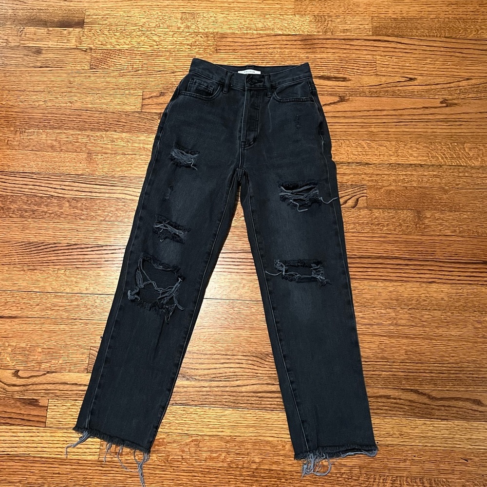 Pacsun Black High Rise Straight Jeans